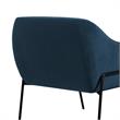 Armen Living Karen Modern Velvet Accent Chair with Armrest in Blue