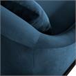 Armen Living Karen Modern Velvet Accent Chair with Armrest in Blue