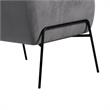Armen Living Karen Modern Velvet Accent Chair with Armrest in Gray
