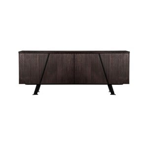 Armen Living Pirate Wood Sideboard Cabinet in Brushed Coffee Bean Brown/Black