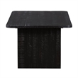 Armen Living Monaco Wood Coffee Table in Black/Antique Brass