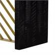 Armen Living Monaco Wood and Metal Dining Table in Black/Antique Brass