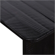 Armen Living Monaco Wood and Metal Dining Table in Black/Antique Brass