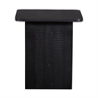 Armen Living Monaco Modern Wood Side Table in Black/Antique Brass