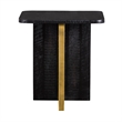 Armen Living Monaco Modern Wood Side Table in Black/Antique Brass