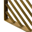 Armen Living Monaco Modern Wood Side Table in Black/Antique Brass