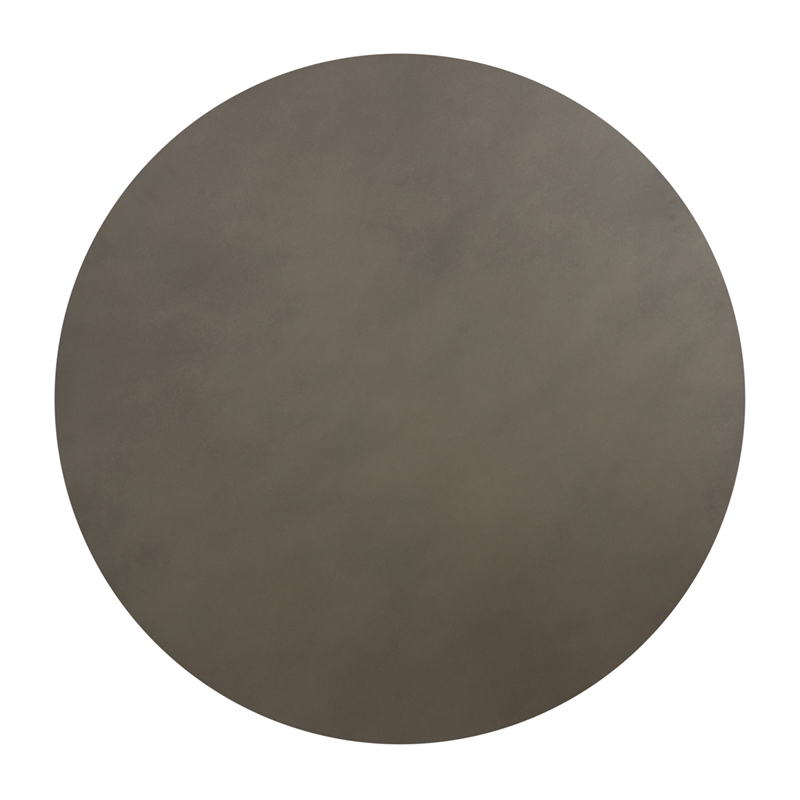 Armen Living Pinni Round Contemporary Stone Dining Table in Gray/Antique Brass