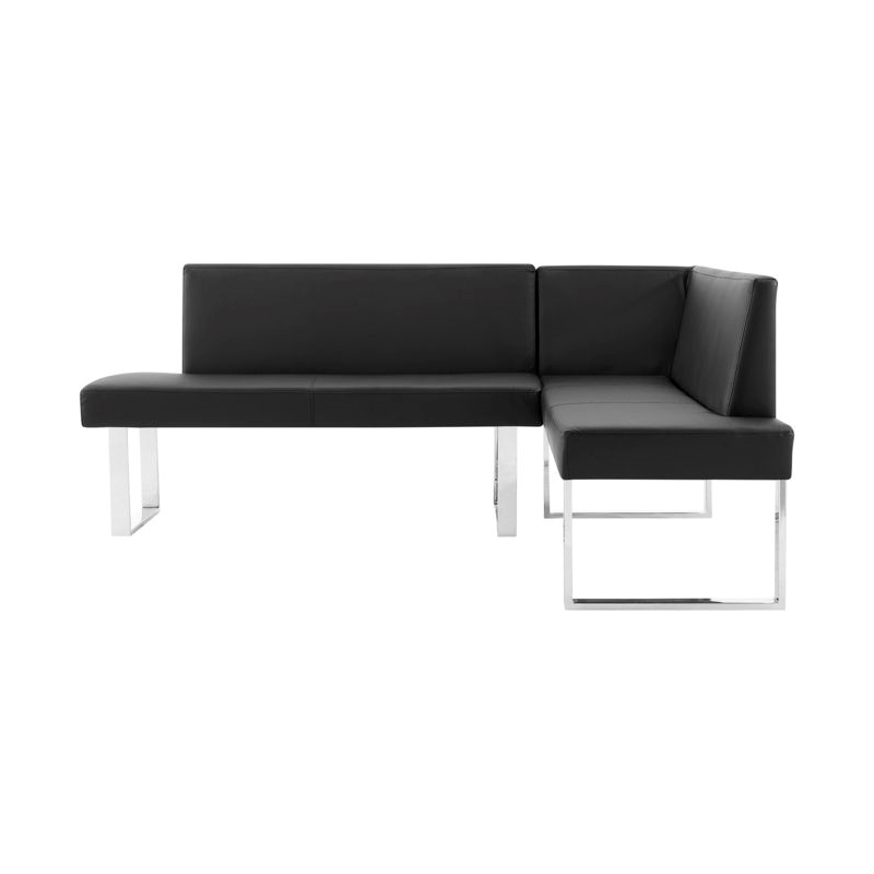 Armen Living Amanda 3-Piece Faux Leather & Wood Dining Set in Black/White