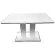 Armen Living Amanda 5-Piece Modern Wood & Metal Dining Set in White