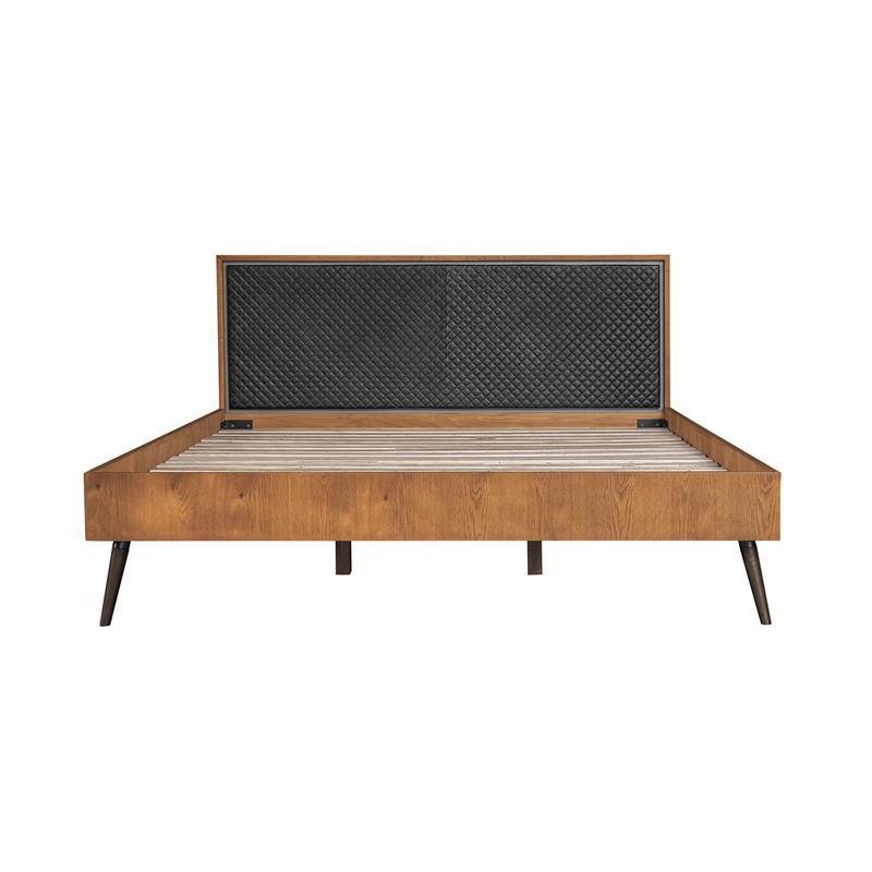 Armen Living Coco 3-Piece Wood King Bedroom Set in Chocolate/Black