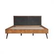 Armen Living Coco 3-Piece Wood King Bedroom Set in Chocolate/Black