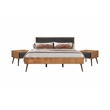 Armen Living Coco 3-Piece Wood King Bedroom Set in Chocolate/Black