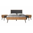 Armen Living Coco 3-Piece Wood Queen Bedroom Set in Chocolate/Black