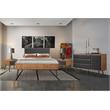 Armen Living Coco 4-Piece Wood Queen Platform Bedroom Set in Chocolate/Black
