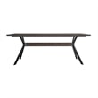 Armen Living Nevada Modern Wood 2PC Set Dining Table and Sideboard in Dark Brown