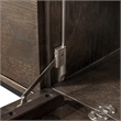 Armen Living Nevada Modern Wood 2PC Set Dining Table and Sideboard in Dark Brown