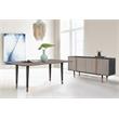 Armne Living Turin Solid Wood Dining Table and Buffet Set - Brushed Black/Copper
