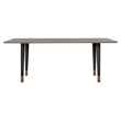 Armne Living Turin Solid Wood Dining Table and Buffet Set - Brushed Black/Copper