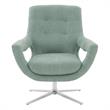 Armen Living Quinn Adjustable Modern Fabric Swivel Accent Chair with Spa Blue