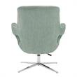 Armen Living Quinn Adjustable Modern Fabric Swivel Accent Chair with Spa Blue