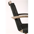 Brielle Outdoor Light Eucalyptus Wood and Charcoal Rope Counter Height Stool