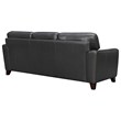 Armen Living Bergen Modern Leather Square Arm Sofa in Pewter