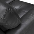 Armen Living Bergen Modern Leather Square Arm Sofa in Pewter