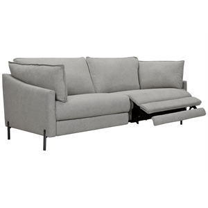 Armen Living Juliett 80&quot Modern Fabric Reclining Sofa in Gray