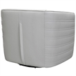 Armen Living Melanie Modern Leather Swivel Barrel Chair in Gray