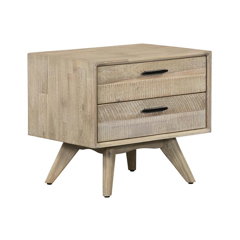 Armen Living Baly 3-Piece Wood King Platform Bedroom Set in Gray Sandblast
