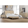 Armen Living Baly 4-Piece Wood King Platform Bedroom Set in Gray Sandblast
