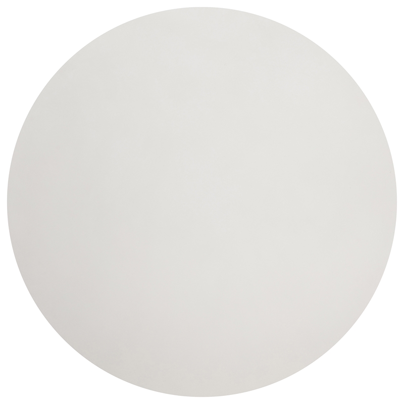 Armen Living Pinni Round Contemporary Stone Dining Table in White/Bronze