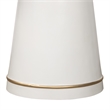 Armen Living Pinni Round Contemporary Stone Dining Table in White/Bronze
