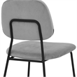 Armen Living Lucy Modern Velvet & Metal Dining Chair in Gray (Set of 2)