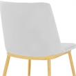 Armen Living Messina 5-Piece Rectangular Velvet/Wood Dining Set in White/Walnut