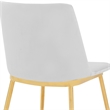 Armen Living Messina 7-Piece Rectangular Velvet/Wood Dining Set in White/Walnut