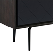 Armen Living Cross 3-Drawer and 1-Door Modern Wood Dresser in Oak