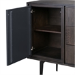 Armen Living Cross 3-Drawer and 1-Door Modern Wood Dresser in Oak