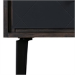 Armen Living Cross 1-Drawer Modern Wood Nightstand in Oak/Dark Gray