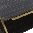 Armen Living Westlake Modern Wood & Metal Coffee Table in Dark Brown/Gold