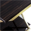 Armen Living Westlake Modern Wood End Table in Dark Brown/Gold