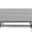 Armen Living Illusion Stainless Steel and Wood Coffee Table in Chrome/Gray