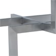 Armen Living Illusion Stainless Steel and Wood Coffee Table in Chrome/Gray