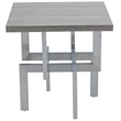 Armen Living Illusion Wood and Stainless Steel End Table in Gray/Chrome