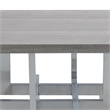 Armen Living Illusion Wood and Stainless Steel End Table in Gray/Chrome