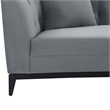 Armen Living Melange Modern Velvet & Wood Sofa in Gray/Black