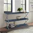 Armen Living Westlake 3-Tier Wood & Metal Console Table in Black/Stainless Steel
