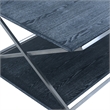 Armen Living Westlake Modern Wood & Metal Coffee Table in Black/Stainless Steel