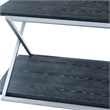 Armen Living Westlake Modern Wood & Metal Coffee Table in Black/Stainless Steel