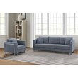Armen Living Heritage 2-Piece Upholstered Fabric Sofa & Chair Set in Gray